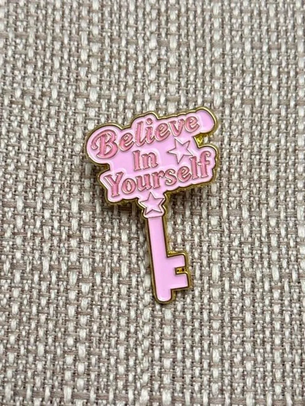 Pink Key Enamel Pin